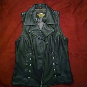 Ladies XS Harley- Davidson leather riding vest